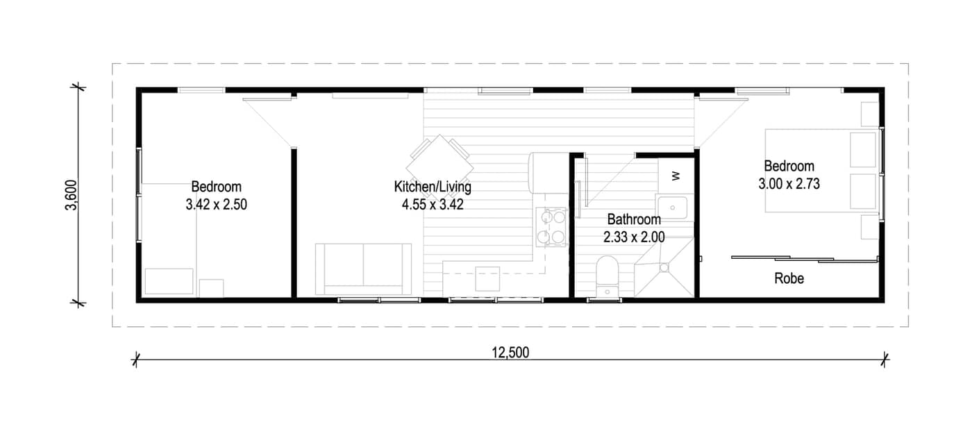Streamlined Paragon Portables two-bedroom build under construction in Christchurch, New Zealand